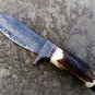 PERSIAN YUMA BLACK Knife 9&acirc;�&sup3; Long 4.5&acirc;�&sup3;Blade&acirc;�� 10.5 oz Damascus Fixed Blade Hunting Knife