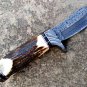 PERSIAN YUMA BLACK Knife 9&acirc;�&sup3; Long 4.5&acirc;�&sup3;Blade&acirc;�� 10.5 oz Damascus Fixed Blade Hunting Knife