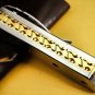 Bumble Bee Titanium Pocket Knife 7 in Long 3 in Blade 4.5 Ounce Damascus Pocket Knife