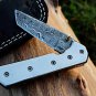 Bumble Bee Titanium Pocket Knife 7 in Long 3 in Blade 4.5 Ounce Damascus Pocket Knife