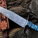 Azure Dragon Knife 16 Long 10.5 Blade 25.3 Ounce Damascus Fixed Blade Hunitng knife Damascus Steel