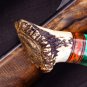 Green Lizard High End Handmade Forged Steel Knife Hunting Knife 6.2 inches Blade Made in USA