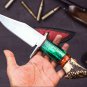 Green Lizard High End Handmade Forged Steel Knife Hunting Knife 6.2 inches Blade Made in USA