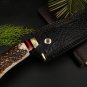 Banded Flying Snake Knife 12 in Long 7 in Blade 12 Ounce Damascus Hunting Fixed Blade