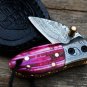 Fly 3.5â³ Long 1.5â³Bladeâ 2oz Damascus Neck Knives Handmade Damascus Pocket Folding Knife
