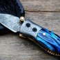 Fly 3.5â³ Long 1.5â³Bladeâ 2oz Damascus Neck Knives Handmade Damascus Pocket Folding Knife