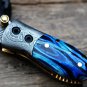 Fly 3.5â³ Long 1.5â³Bladeâ 2oz Damascus Neck Knives Handmade Damascus Pocket Folding Knife