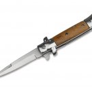 Pocket Knife 440A Stainless Steel  Rosewood Liner lock Flipper Italian Classic Small