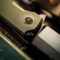 Pocket Knife D2 G10 Lucas Burnley Frame lock Flipper Kihon Assisted OD Green