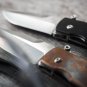 Pocket Knife D2 Copper Darriel Caston, Stan Mojzis Liner lock Flipper With Leather Sheath