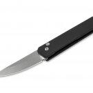 Pocket Knife 154CM Aluminum Lucas Burnley Push Button Compact Automatic Black