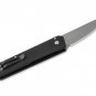 Pocket Knife 154CM Aluminum Lucas Burnley Push Button Compact Automatic Black