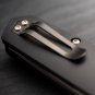 Pocket Knife 154CM Aluminum Lucas Burnley Push Button Compact Automatic Black
