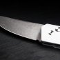Pocket Knife 154CM Aluminum Lucas Burnley Push Button Push Button