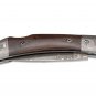 Pocket Knife Damascus Ebony Back lock Nail Nick with leather sheath