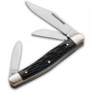 Pocket Knife High Carbon Stainless Steel Bone Slip joint Nail Nick With Leather Sheath
