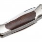 Pocket Knife N690 Desert Ironwood, Nickel Silver Back lock Nail Nick With Leather Sheath