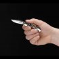 Pocket KnifeN690 Mammoth Tooth Back lock Nail Nick With Leather Sheath