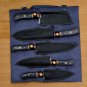 Handmade Damascus Chef set Of 5 pcs With Leather,Damascus Knife Set,Damascus Chef Knife,KitchenKnife