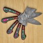 Handmade Damascus Chef set 5pcs With Leather,Damascus Knife Set,Damascus Chef Knife, Kitchen Set