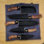Handmade Damascus Chef set Of 5pcs With Leather, Damascus Knife Set, Damascus Chef Knife