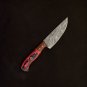 Handmade Damascus Chef set Of 5pcs With Leather, Damascus Knife Set, Damascus Chef Knife