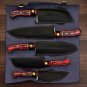 Handmade Damascus Chef set Of 5pcs With Leather,Damascus Knife Set,Damascus Chef Knife,Full Kitchen