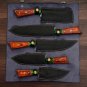 Handmade Damascus Chef set Of 5pcs With Leather Cover,Kichten Knife,Damascus Knife Set,Kitchen set