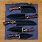 Handmade Damascus Chef set Of 5pcs With Leather,Damascus Knife Set,Damascus Chef Knife