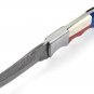 Damascus Steel Hunting Skinner Knife With Leather Sheath