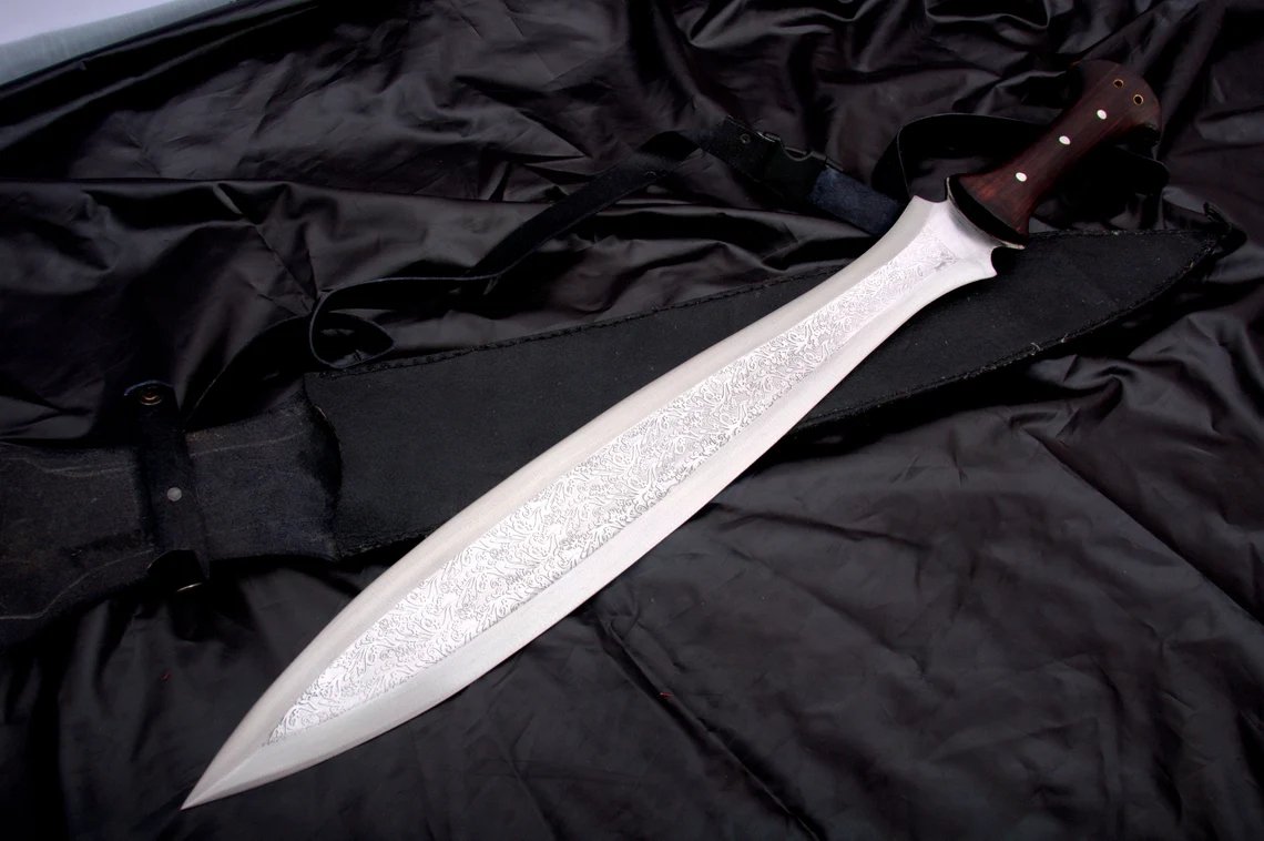 Celtic Leaf Sword-21 inches Blade Hand forged Sword-Handmade sword-Tempered-leaf spring-Sharpen