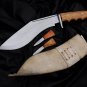 8 inches Blade hand forged khukuri-Gripper Handle-Full tang-Double Layer Blade-Sharpen-Tempered