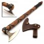 Hand-Forged Carbon Steel Viking Axe with Rose Wood Carving Axe Best BirthdayAnniversary Gift For Him