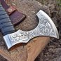 Custom Gift Forged Carbon Steel Viking Axe Hatchet Rose Wood Shaft Bearded Camping Axe Best Birthday
