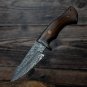 Smiths Blade Custom Hand Made Damascus Steel Hand Forged Fantasy Full Tang knife Rose Wood Handle
