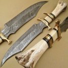 Custom Handmade Camel Bone HUNTING KNIFE With Best Quality Leather Sheath Personalized Gift For Him