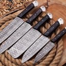 Handmade Damascus Steel Chef Knives Set Chef set Gift for Chef Kitchen set Husband gift Wedding gift