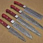 Handmade Damascus knives Chef set Christmas gift Gift for him Handmade Gift  Wedding Gift