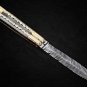 Custom Handmade Balisong Butterfly Knife Brass with Bone World Class Knives+Leather Sheath