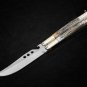 Personalized Custom D2 TOOL STEEL ORIGINAL Folding Knife With Leather Sheath
