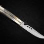 Personalized Custom D2 TOOL STEEL ORIGINAL Folding Knife With Leather Sheath