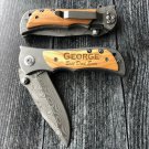 Personalized Gift for Men Pocket Hunting Knife Blade Folding Custom Design