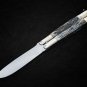 Personalized D2 TOOL STEEL ORIGINAL Folding KnifeBrass with Jigged Bone Inserts