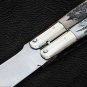 Personalized D2 TOOL STEEL ORIGINAL Folding KnifeBrass with Jigged Bone Inserts