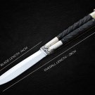 Personalized D2 TOOL STEEL ORIGINAL Folding Knife Stainless Kamagong Wood Inserts With Sheath
