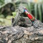 Handmade Damascus Steel Functional EDC Pocket Folding Knife with Multi Sheet