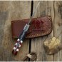 Handmade Damascus Steel with American Flag Handle Functional EDC Pocket Folding Knife
