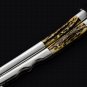 Personalized 440C ORIGINAL Folding Knife Stainless Steel with Philippine Deer Horn Inserts