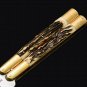 Personalized 440c Stainless steel Folding Knife Brass with Philippine Deer Horn Inserts