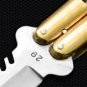 Personalized 440c Stainless steel Folding Knife Brass with Philippine Deer Horn Inserts